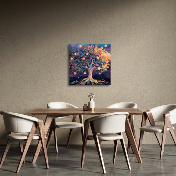 Obraz - Fialový strom plný energie (30x30 cm)