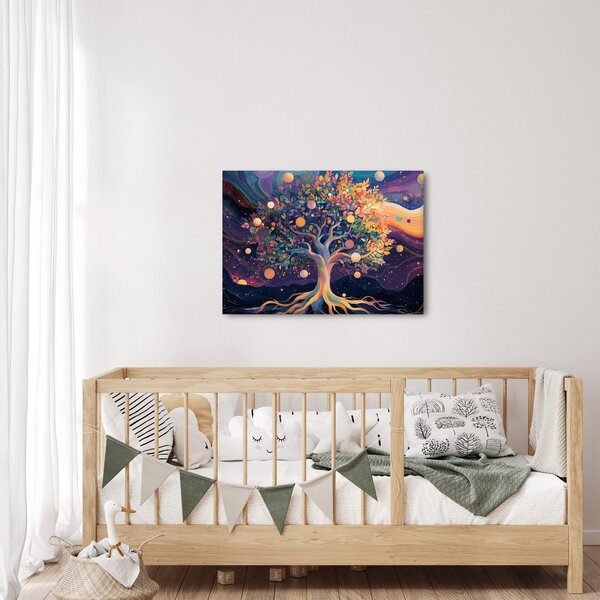 Obraz - Fialový strom plný energie (70x50 cm)