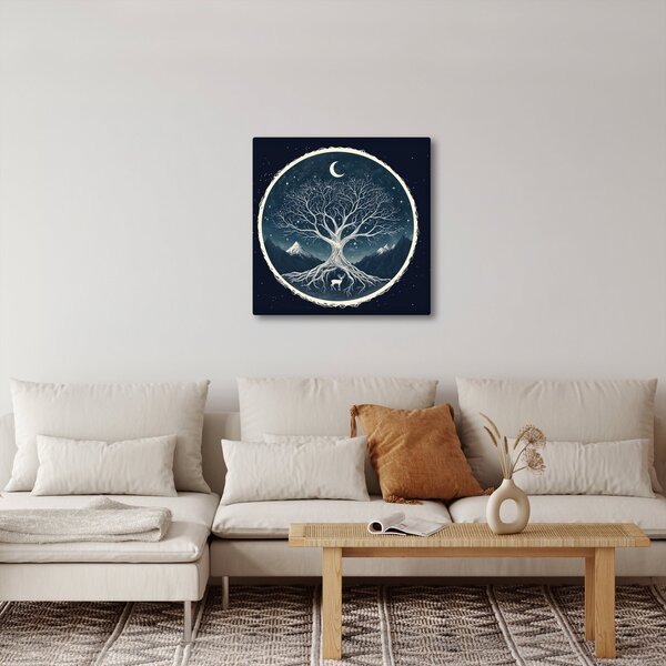 Obraz - Magický strom s jelenem II. (30x30 cm)