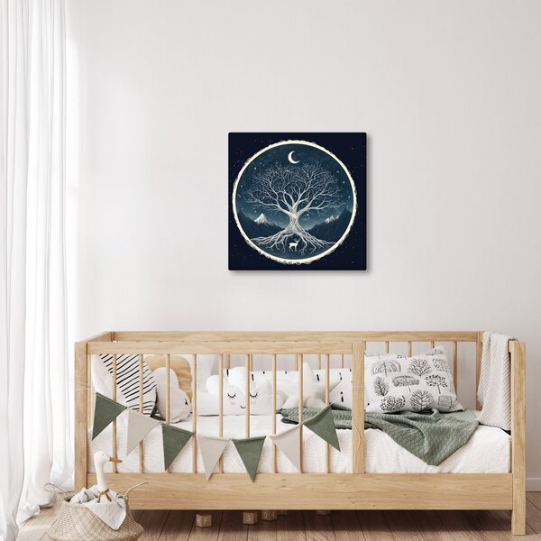 Obraz - Magický strom s jelenem II. (30x30 cm)