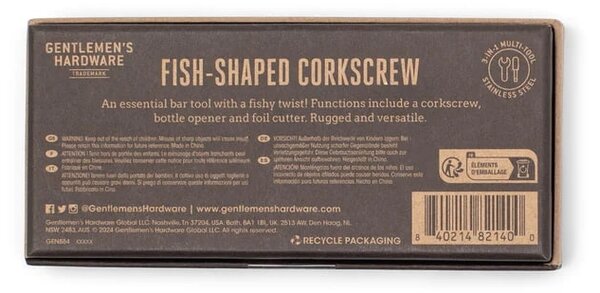 Kapesní otvírák na lahve Fish Shaped – 3v1