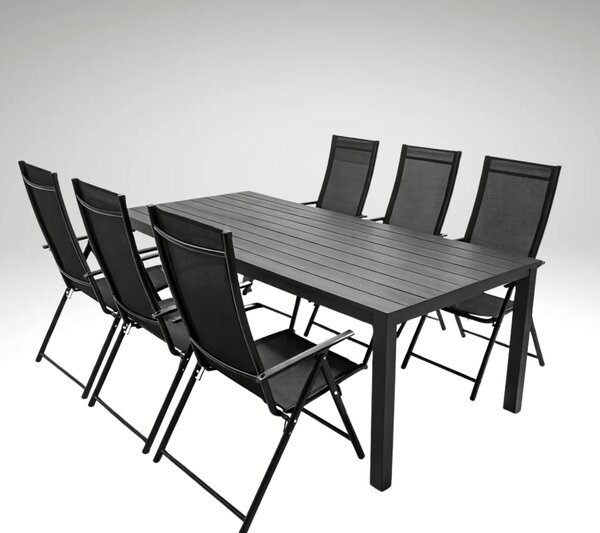 Vikio Zahradní set 205x90 pro 6 osob V137 černá