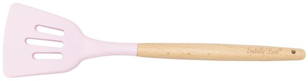Silikonová obracečka dřevěná pastelově růžová 32 cm (ISABELLE ROSE)