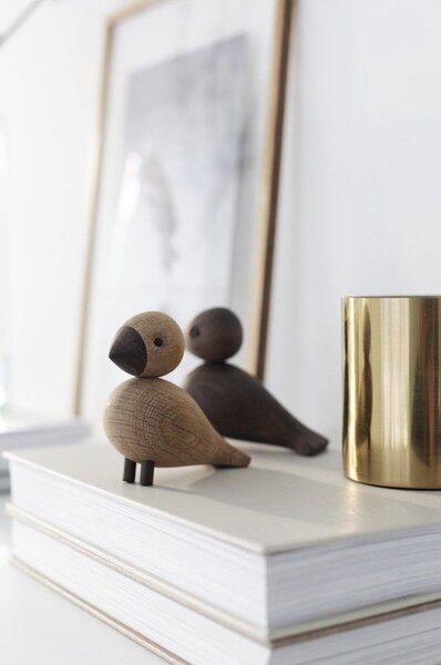 Dřevění ptáčci Lovebirds Oak Wood – set 2 ks