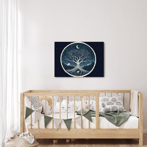 Obraz - Magický strom s jelenem II. (70x50 cm)