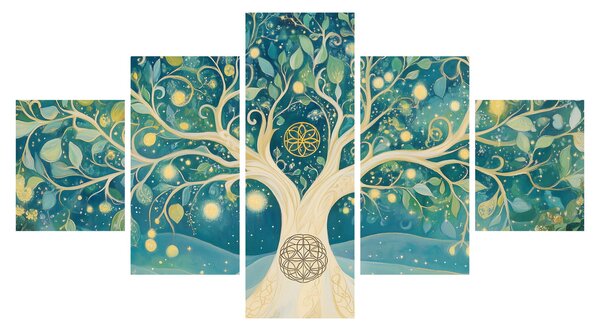Obraz - Magický strom se spirálami (125x70 cm)