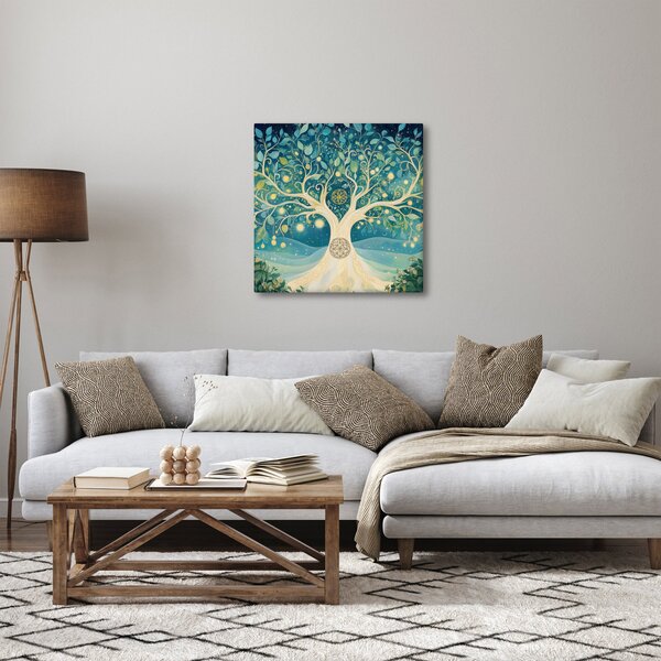 Obraz - Magický strom se spirálami (30x30 cm)