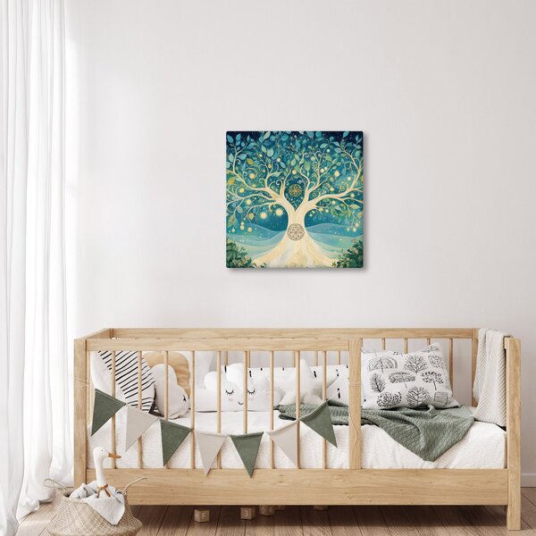 Obraz - Magický strom se spirálami (30x30 cm)