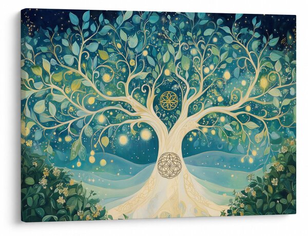 Obraz - Magický strom se spirálami (70x50 cm)