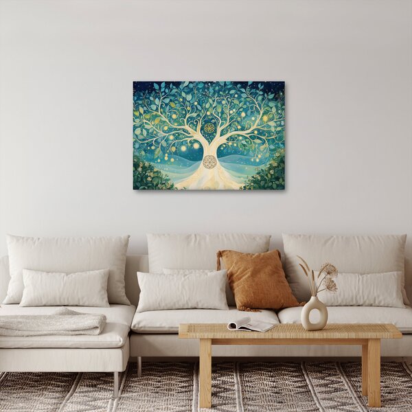 Obraz - Magický strom se spirálami (70x50 cm)