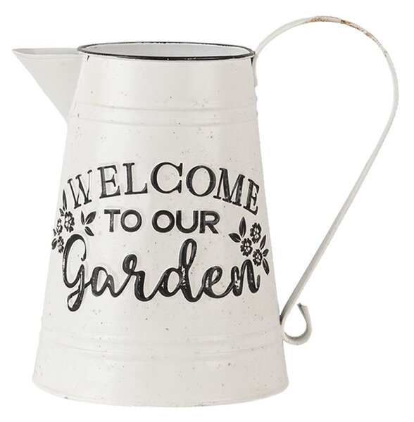 Dekorační plechový retro džbán Garden – 17x17x23 cm