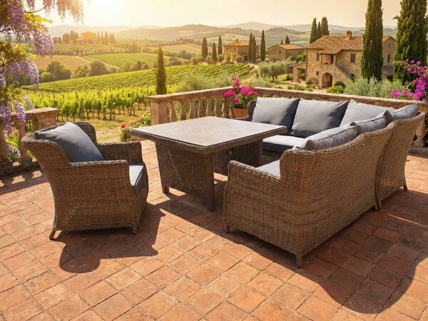 Umělý ratan zahradní sestava Bari XL Luxury