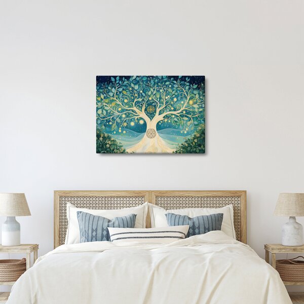 Obraz - Magický strom se spirálami (70x50 cm)