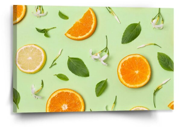 Sablio Obraz Citrus a květ - 120x80 cm