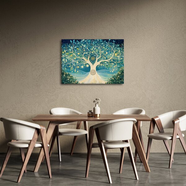 Obraz - Magický strom se spirálami (70x50 cm)
