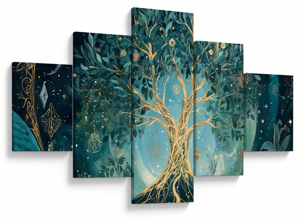 Obraz - Strom života ve vesmíru (125x70 cm)