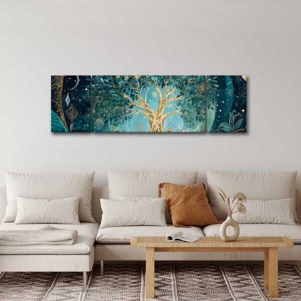 Obraz - Strom života ve vesmíru (170x50 cm)