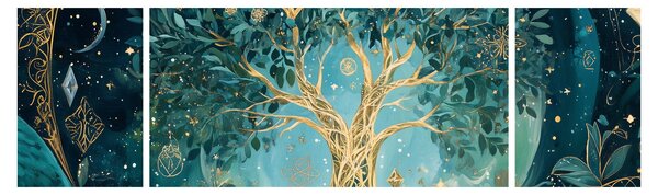 Obraz - Strom života ve vesmíru (170x50 cm)