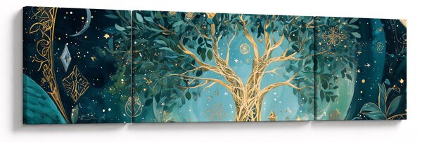 Obraz - Strom života ve vesmíru (170x50 cm)