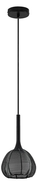 Lucande Tetira závěsné světlo, 1ž, 16,5 cm, černá