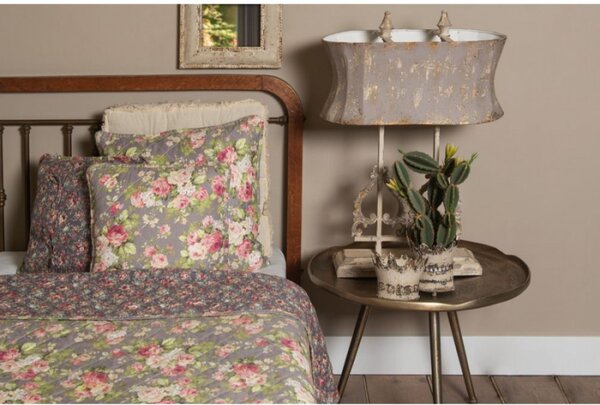 Kovová vintage stolní lampa s patinou Florence – 50x25x74 cm