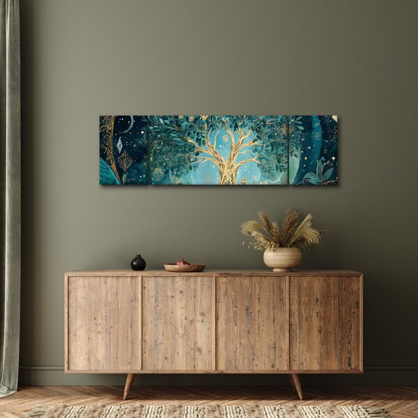 Obraz - Strom života ve vesmíru (170x50 cm)