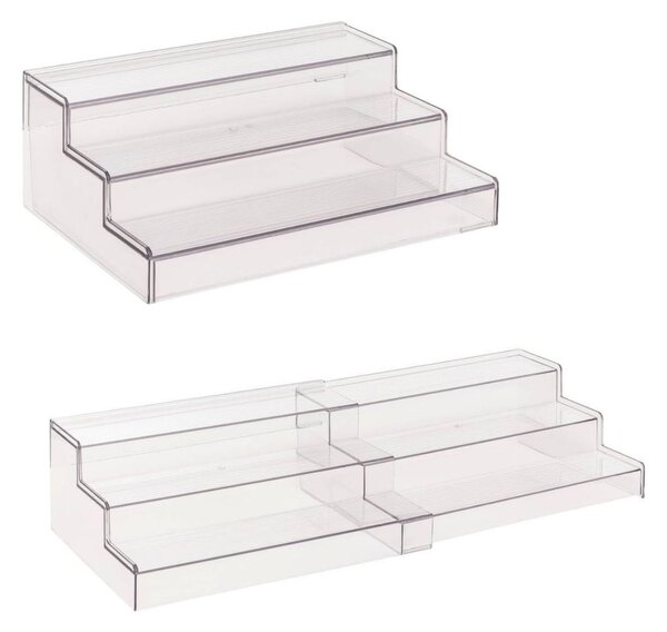 JJA Přídavná roztahovací polička, organizér na kořenky, 3 schůdky, 31 - 58 x 23 x 12 cm