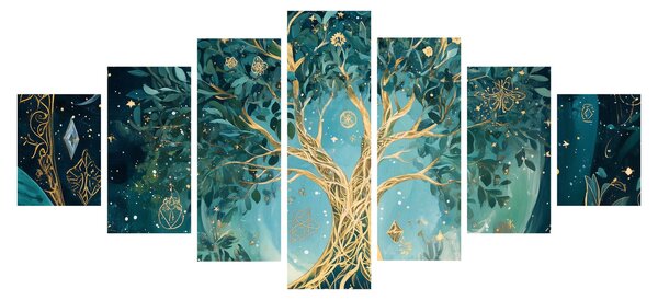 Obraz - Strom života ve vesmíru (210x100 cm)