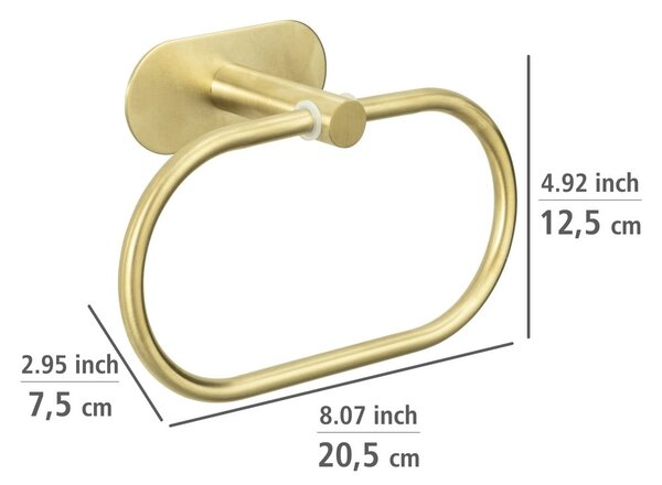 Samodržící držák na ručníky z nerezové oceli Orea Gold – Wenko