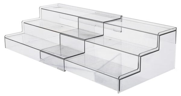JJA Přídavná roztahovací polička, organizér na kořenky, 3 schůdky, 31 - 58 x 23 x 12 cm