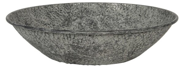 Sada 2ks kovová šedá mísa se vzorem – 35x9 / 41x10 cm