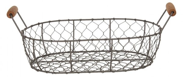Sada 3 bambusových košíků s bílou patinou – 42x27x15 / 38x23x14 / 34x19x13 cm