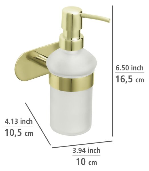 Samodržící dávkovač mýdla z nerezové oceli ve zlaté barvě 0.2 l Orea Gold – Wenko