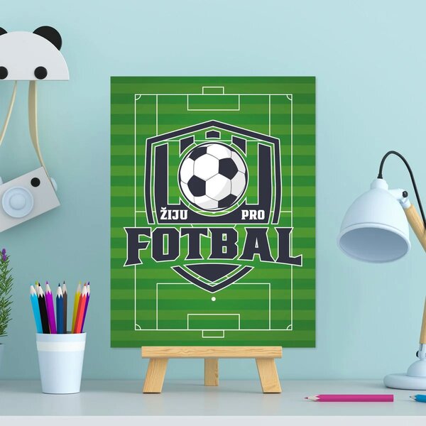 Sablio Dárková cedulka Žiju pro fotbal: 30x40 cm
