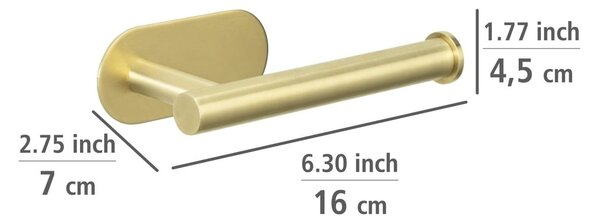 Samodržící držák na toaletní papír z nerezové oceli Orea Gold – Wenko