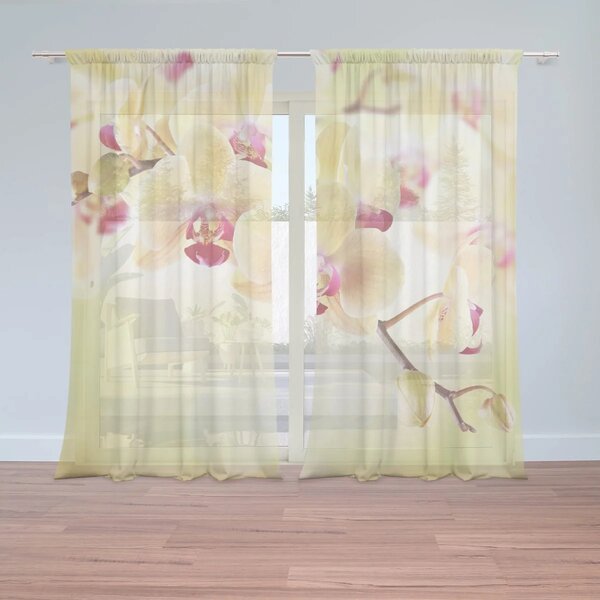 Sablio Záclony Orchidej 2: 2ks 150x250cm
