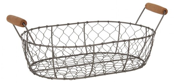 Sada 3 bambusových košíků s bílou patinou – 42x27x15 / 38x23x14 / 34x19x13 cm