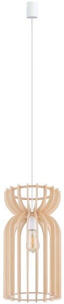 Nowodvorski Lighting Kymi A závěsné svítidlo 1x60 W bílá-dřevo 10570