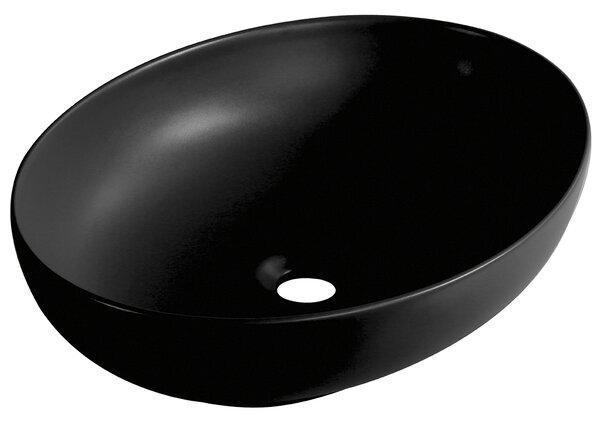 Laveo Desna, umyvadlo na desku 515x395x135 mm, černá matná, LAV-VUD_B251