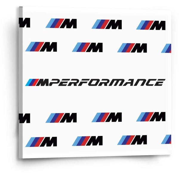 Sablio Obraz MPERFORMANCE bílý vzor - 110x110 cm