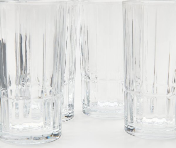 Sinsay - Sklenice s reliéfním vzorem 4 pack - clear
