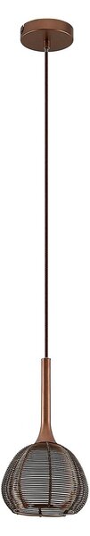 Lucande Tetira závěsné světlo, 1ž, 16,5 cm, hnědá