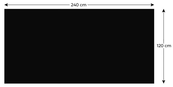 Bezrámová magnetická křídová tabule magnetický panel SLIMboard 240x120 cm, NFCH240x120