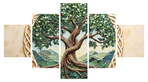 Obraz - Spletený strom života (125x70 cm)