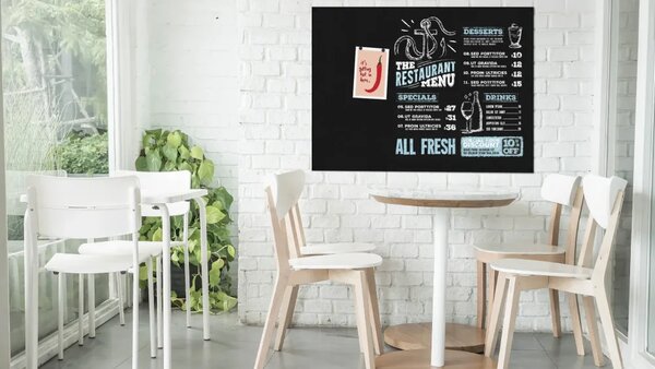 Bezrámová magnetická křídová tabule magnetický panel SLIMboard 120x90 cm, NFCH120x90