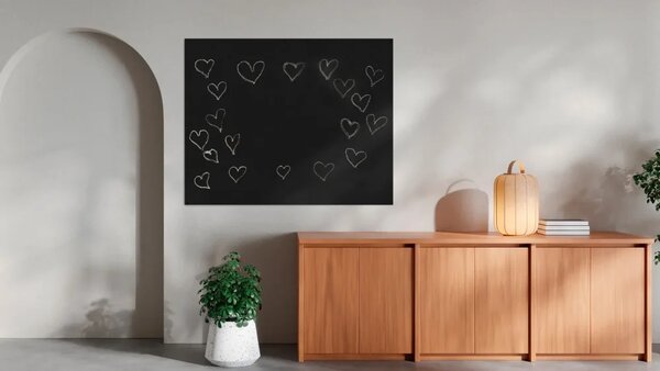 Bezrámová magnetická křídová tabule magnetický panel SLIMboard 150x120 cm, NFCH150x120