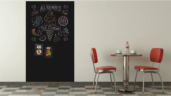 Bezrámová magnetická křídová tabule magnetický panel SLIMboard 200x120 cm, NFCH200x120