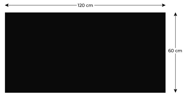 Bezrámová magnetická křídová tabule magnetický panel SLIMboard 120x60 cm, NFCH120x60