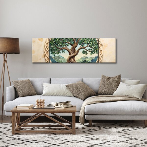 Obraz - Spletený strom života (170x50 cm)