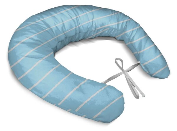 Sablio Těhotenský polštář Bílé linky na modré